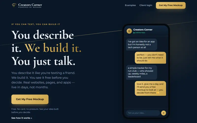Creators Corner — screenshot